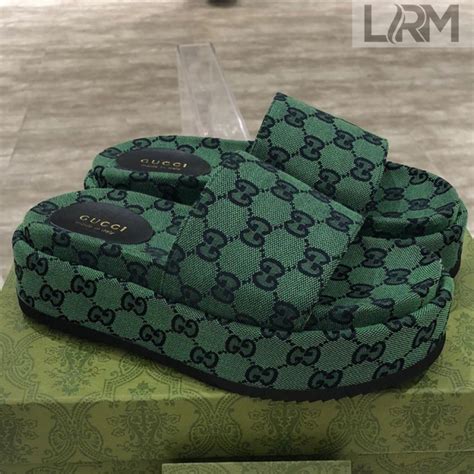 gucci slides green|green Gucci slides women's.